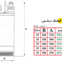 پمپ کفکش ۴۰ متری 1/4-1 اینچ تکفاز اسپیکو دو جداره مدلSP4-40-1