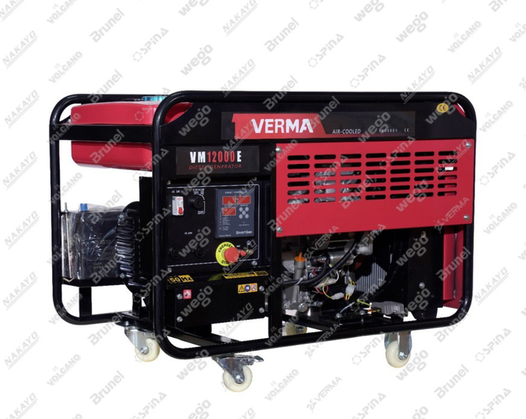موتور برق ۶٫۵ کیلووات دیزلی تکفاز ورما استارتی مدل VM8500E | دیزل ژنراتور ۶۵۰۰ وات دیجیتال