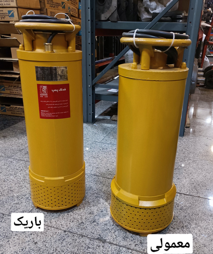 پمپ کفکش فدک ۱۲۰ متری تنه باریک ۲ اینچ ۳ فاز مدل F120/4 مناسب جدار ۱۰ اینچ | کف کش ایرانی