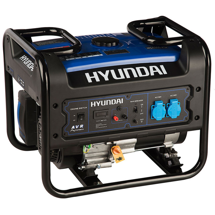 موتور برق هیوندای ۳ کیلووات بنزینی تکفاز هندلی HYUNDAI - HG5355-PG | موتوربرق بنزینی ۳۰۰۰ وات چهار زمانه تک فاز