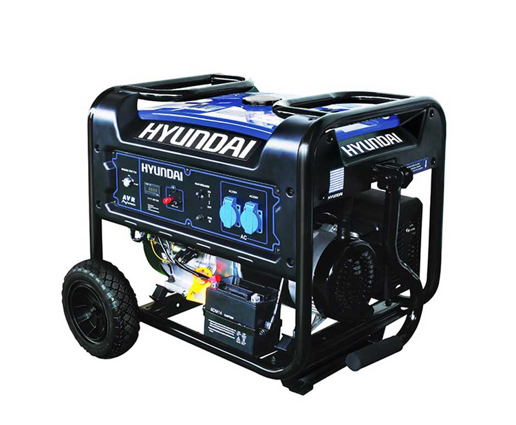 موتور برق هیوندای ۶ کیلووات بنزینی استارتی تکفاز HYUNDAI - HG8550-PG | موتوربرق بنزینی ۶۰۰۰ وات چهار زمانه تک فاز
