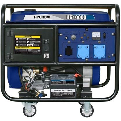موتور برق هیوندای ۱۰ کیلووات بنزینی استارتی تکفاز HYUNDAI - HG10000 | موتوربرق بنزینی ده هزار وات چهار زمانه تک فاز