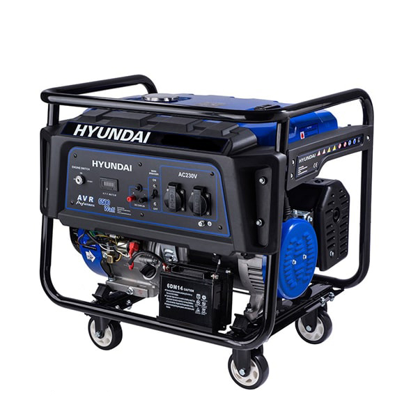 موتور برق هیوندای ۷.۷ کیلووات بنزینی استارتی تکفاز HYUNDAI - HG7727-PG | موتوربرق بنزینی ۷۷۰۰ وات چهار زمانه تک فاز