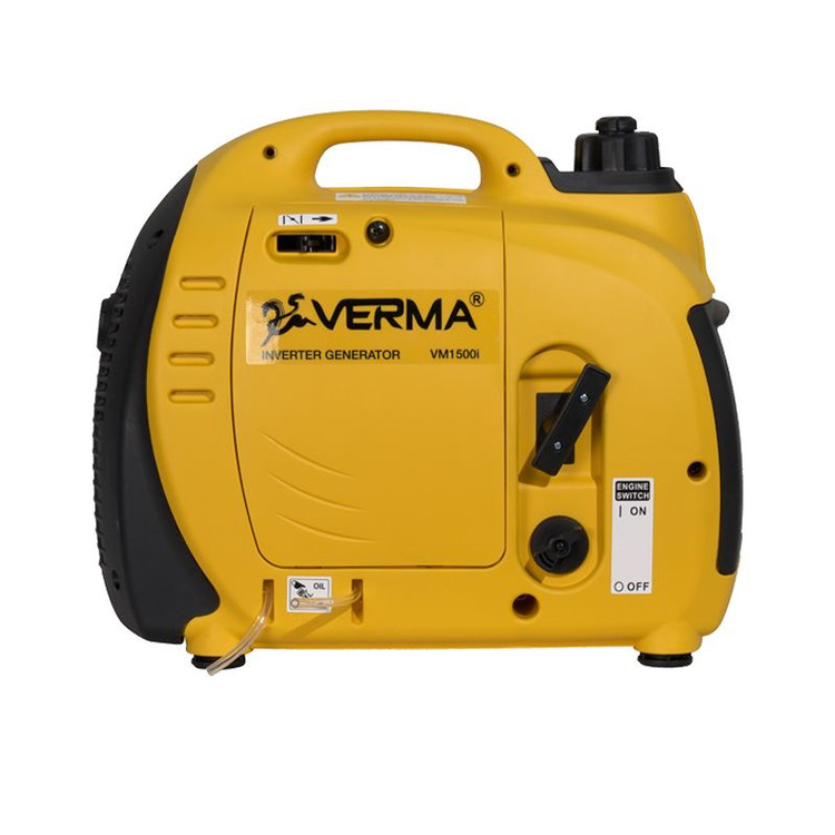 موتور برق ورما 1/3 کیلووات بنزینی اینورتر دار سایلنت تکفاز هندلی VERMA-VM1500i | موتوربرق بنزینی 1300 وات تک فاز دیجیتال بدون صدا