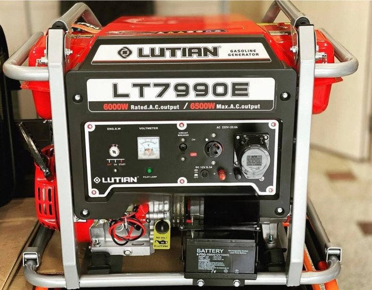 موتور برق 5 کیلووات دیزلی لوتین تکفاز استارتی مدل LUTIAN-LT7990E | دیزل ژنراتور 5000 وات تک فاز