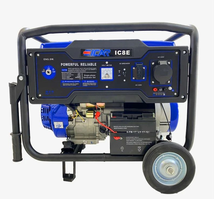 موتور برق بنزینی 8 کیلووات ایکار استارتی تکفاز مدل EICAR -IC8E