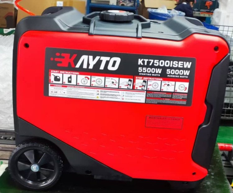 موتور برق کایتو 5/5 کیلووات سایلنت بنزینی استارتی ریموت دار KAYTO- 7500 ISEW