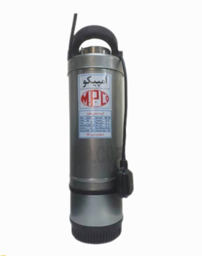 کفکش استیل امپیکو 80 متری 3 اینچ 3/8 اسب 3 فاز دو جداره آبدهی بالا مدل S.04.80.8.3PH