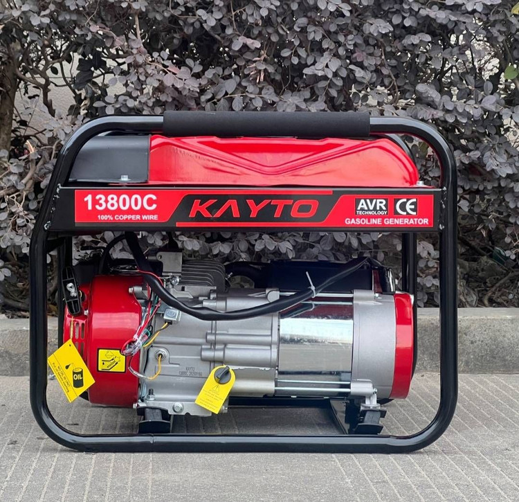 موتور برق 3 کیلووات کایتو بنزینی استارتی تکفاز چرخدار KAYTO-13800CEW | موتوربرق 3000 وات