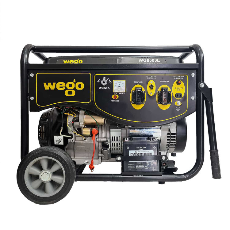 موتور برق 6/5 کیلووات ویگو بنزینی استارتی تکفاز مدل Wego- WG8500E