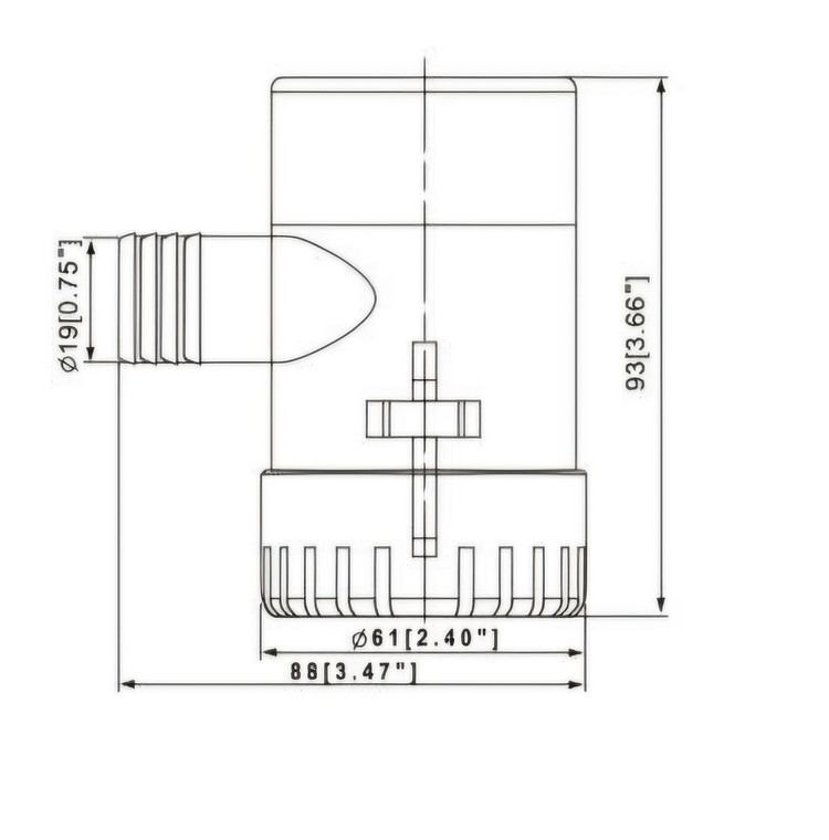 پمپ کفکش DC اس پی سی 3/5 متری 12 ولت مدل 360GPH-07360