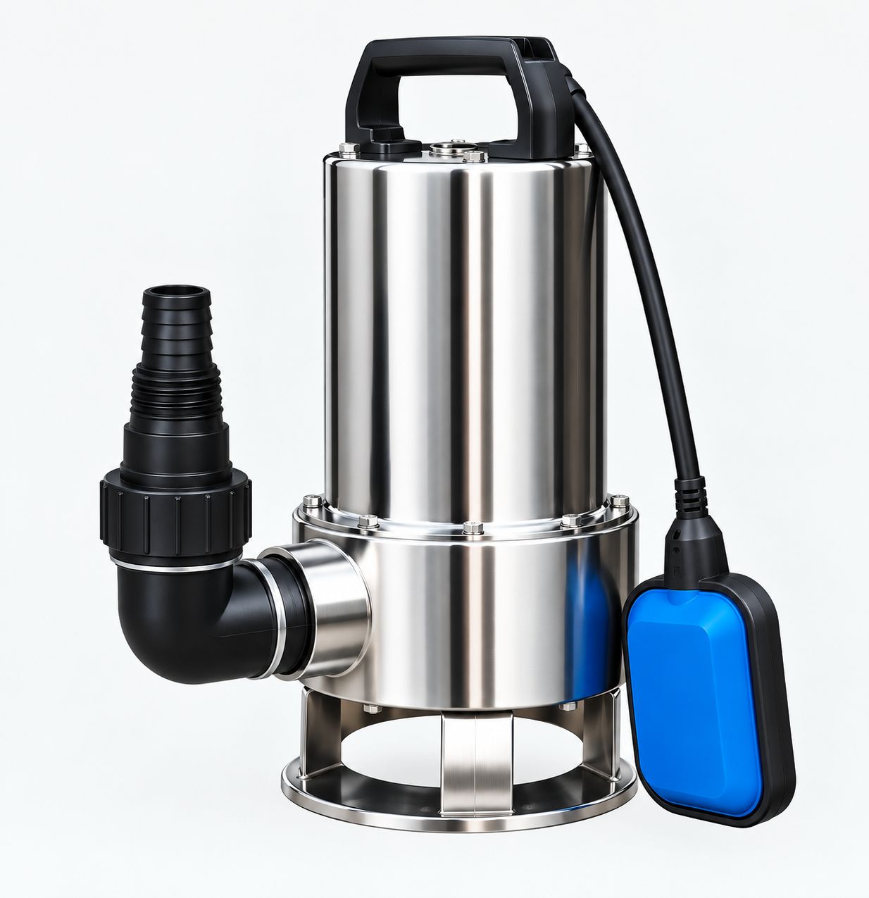 لجن کش تمام استیل استریم 9/5 متری ۱/۵ اینچ 1/5 اسب فلوتردار تکفاز  مدل STEREM SGW1100 | لجنکش یک و نیم اسب باغی لوله ۵ بدنه استیل تک فاز